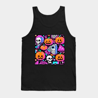 PATRON CALABAZAS Y CALAVERAS PIXELADAS 4 Tank Top